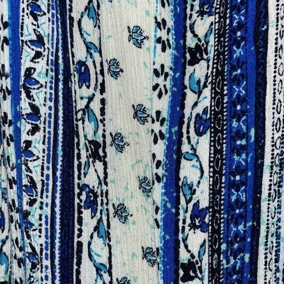 BOHO hippie Flowy blue floral maxi dress plus size 2x cottage core western - Picture 10 of 10